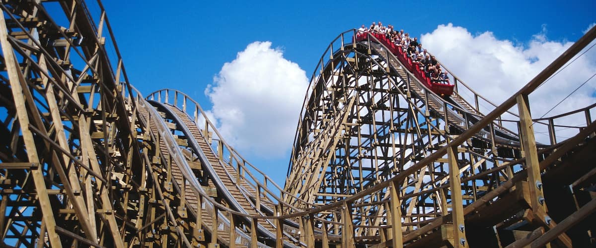 Liseberg Amusement Park showing rides