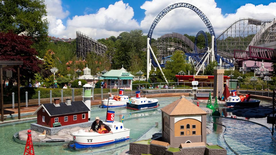 Liseberg Amusement Park featuring a pool, rides and a waterpark