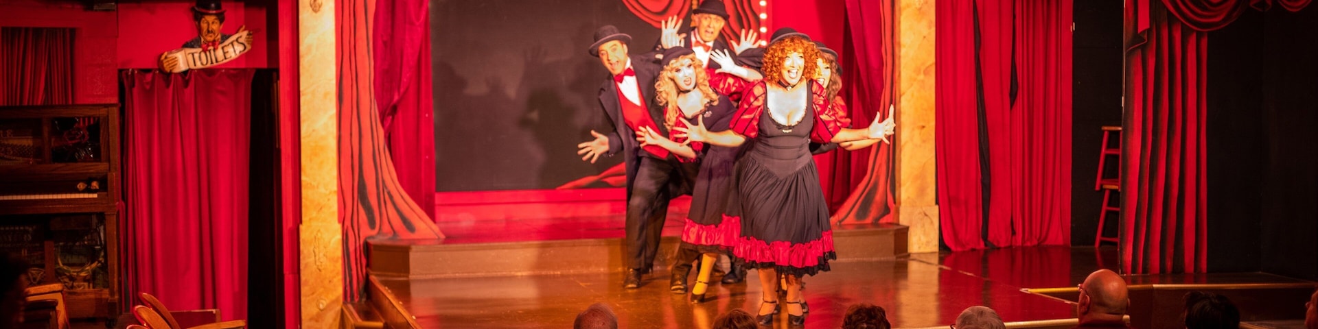 Sweet Fanny Adams Theatre which includes performance art, interior views and theater scenes