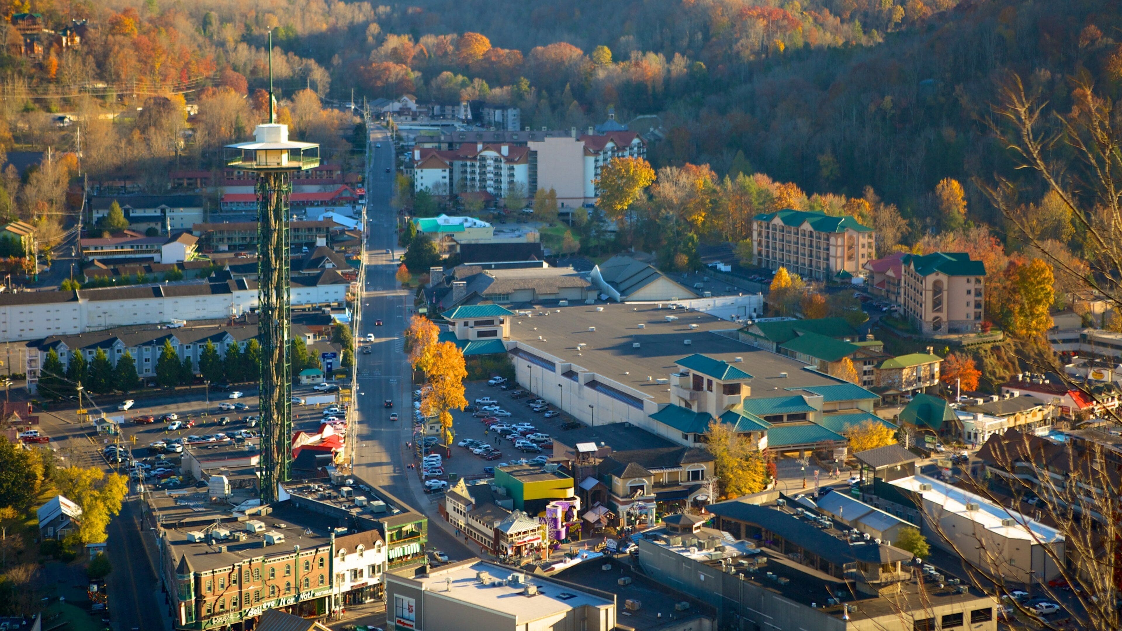 Gatlinburg Space Needle which includes a city