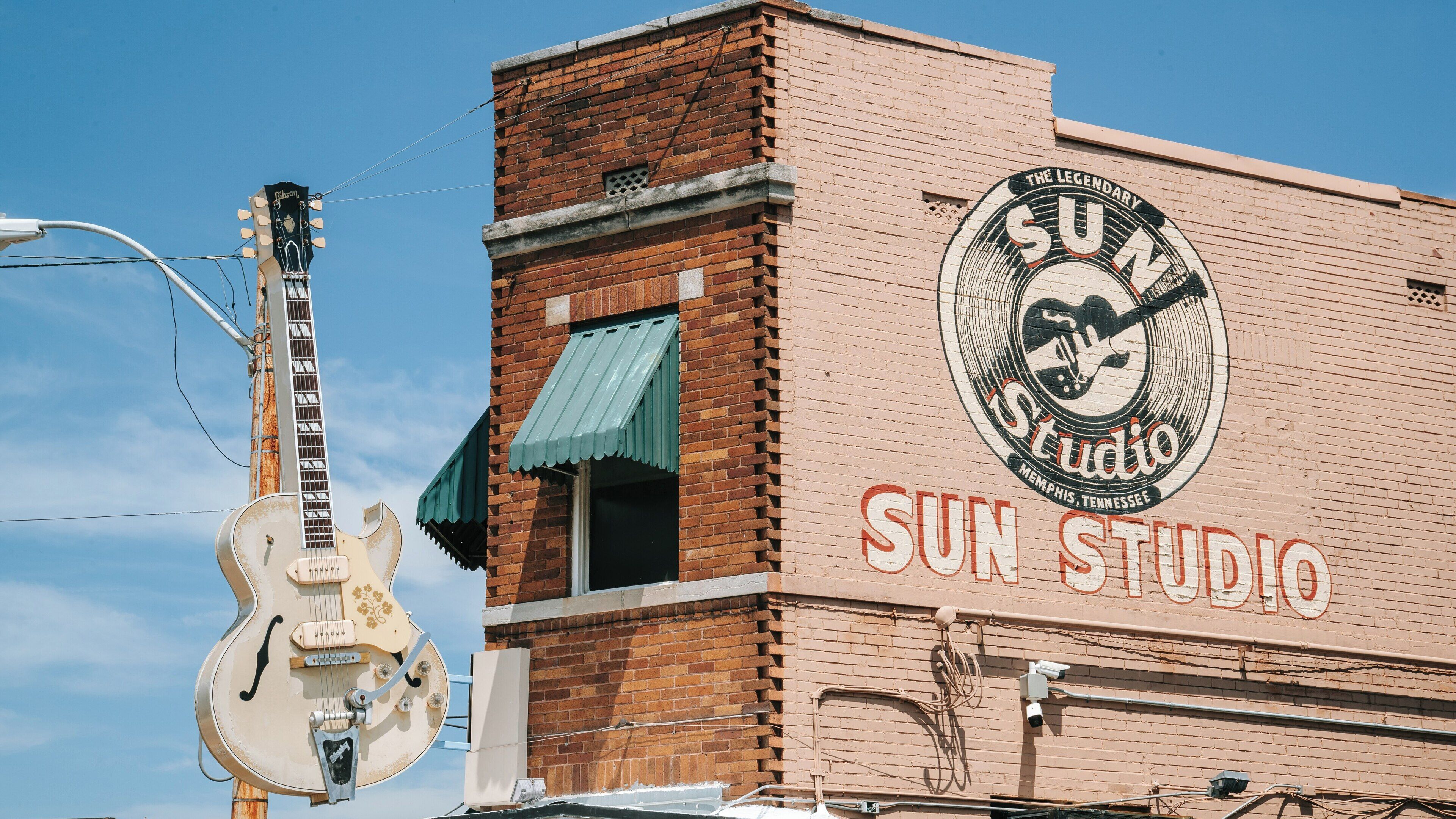 Sun Studio in downtown Memphis showcases iconic music history and vibrant culture in Tennessee, USA