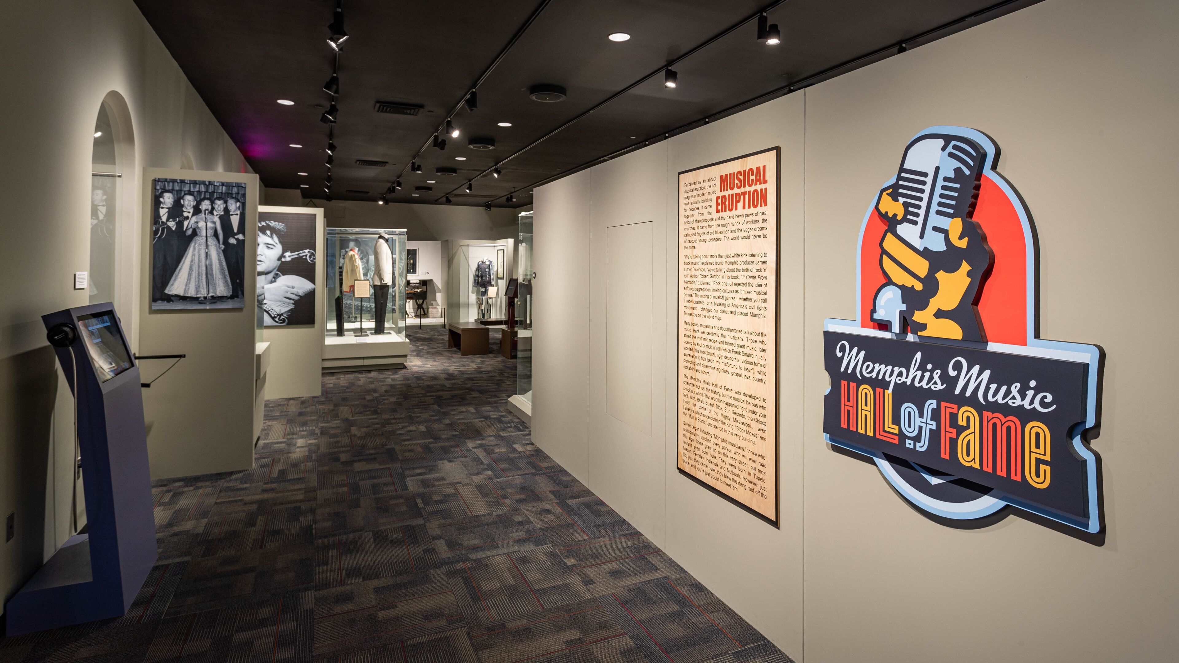 Memphis Music Hall of Fame featuring interior views and signage