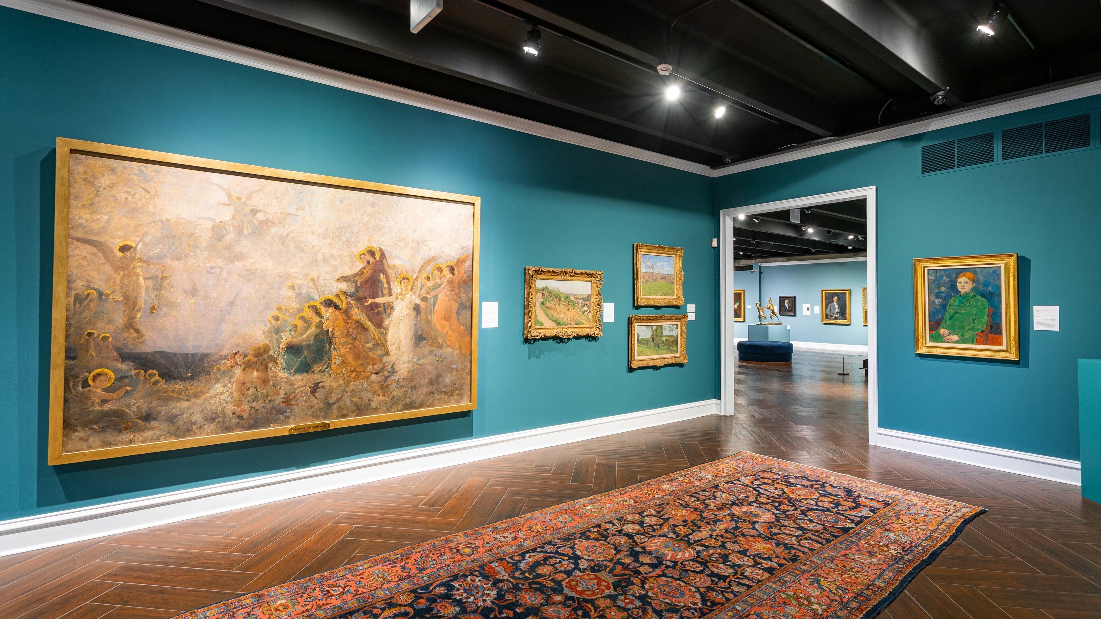 Memphis Brooks Museum of Art which includes interior views and art