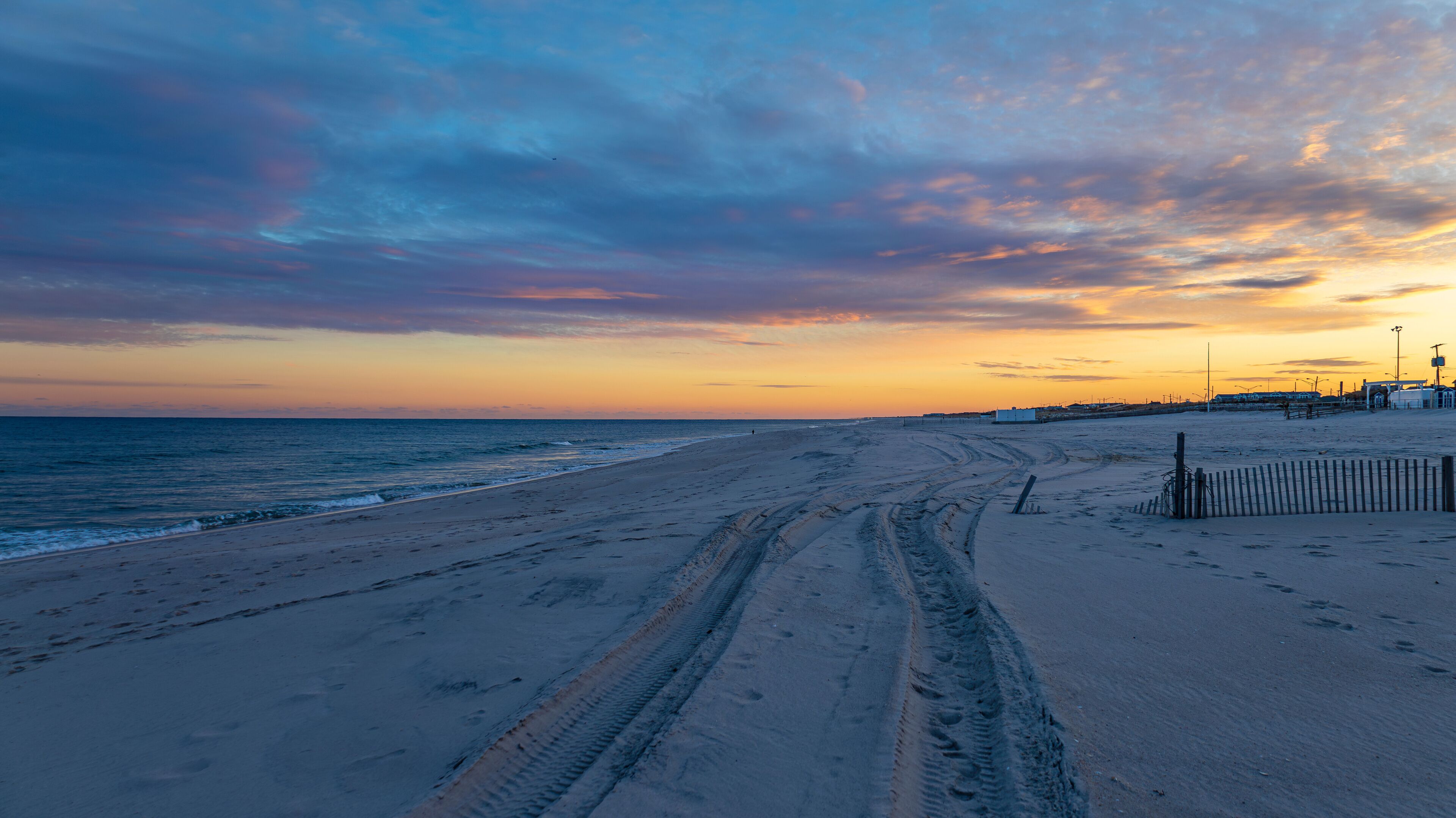 Sunset Skies On The Seaside Heights Beach In New Jersey November 2023