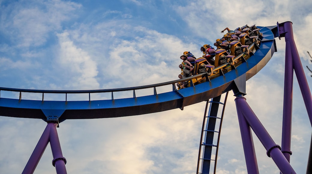 Bizarro roller coaster at Six Flags Great Adventure's in Jackson Township, New jersey, USA