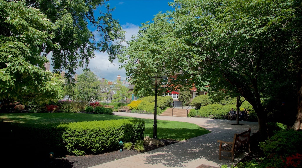 Palmer Square which includes a garden