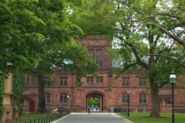 Princeton University mit einem Geschichtliches und Garten
