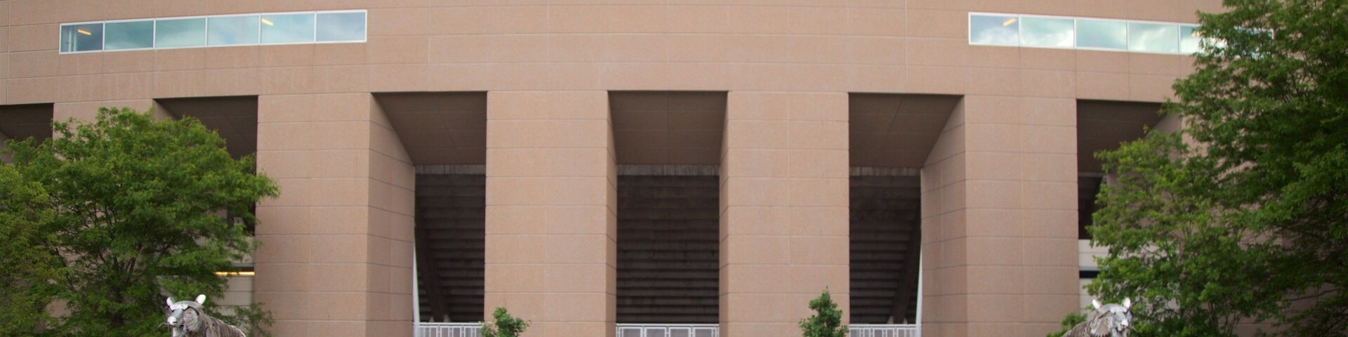 Princeton University Stadium showing outdoor art