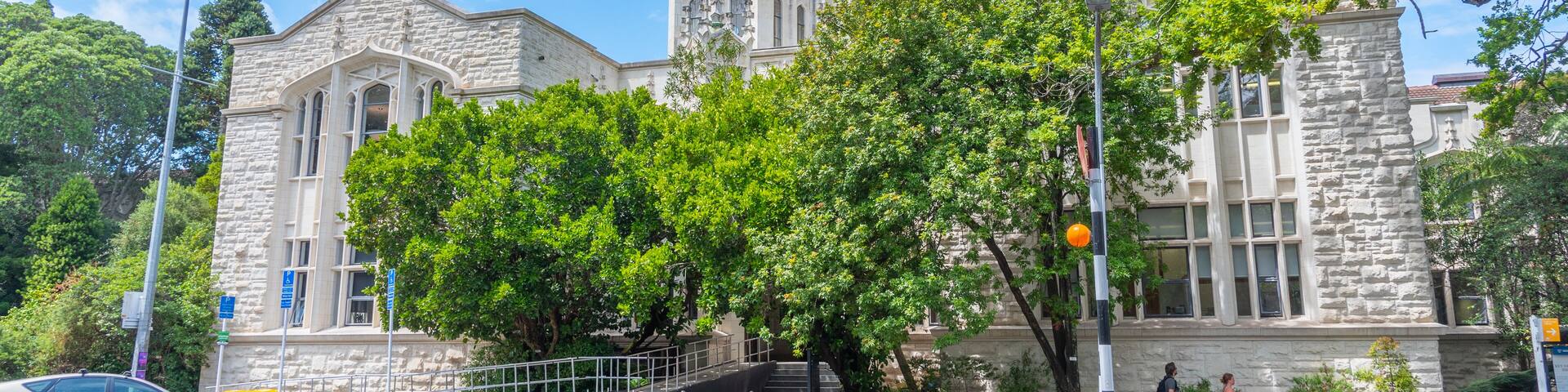 Clock tower at the University of Auckland, New Zealand