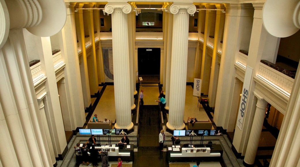 Auckland War Memorial Museum which includes a memorial, interior views and heritage architecture