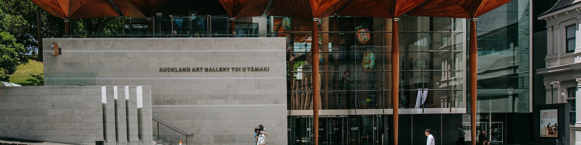 Auckland Art Gallery featuring signage
