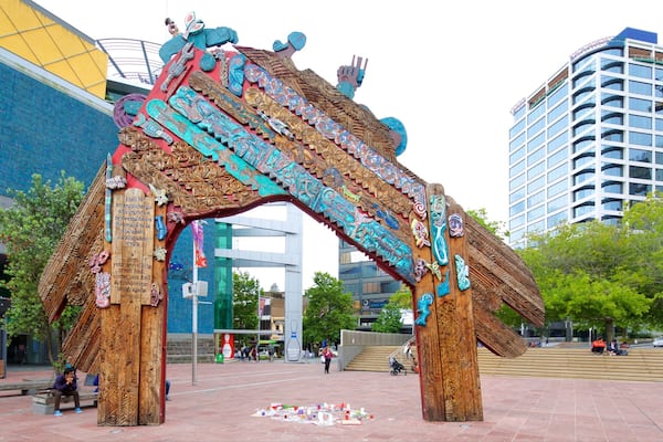 Aotea Square featuring a square or plaza and outdoor art
