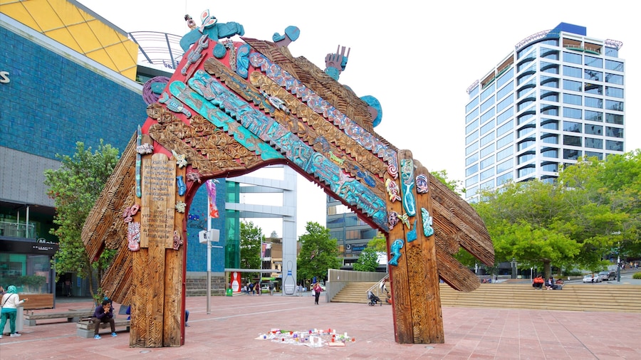 Aotea Square featuring a square or plaza and outdoor art