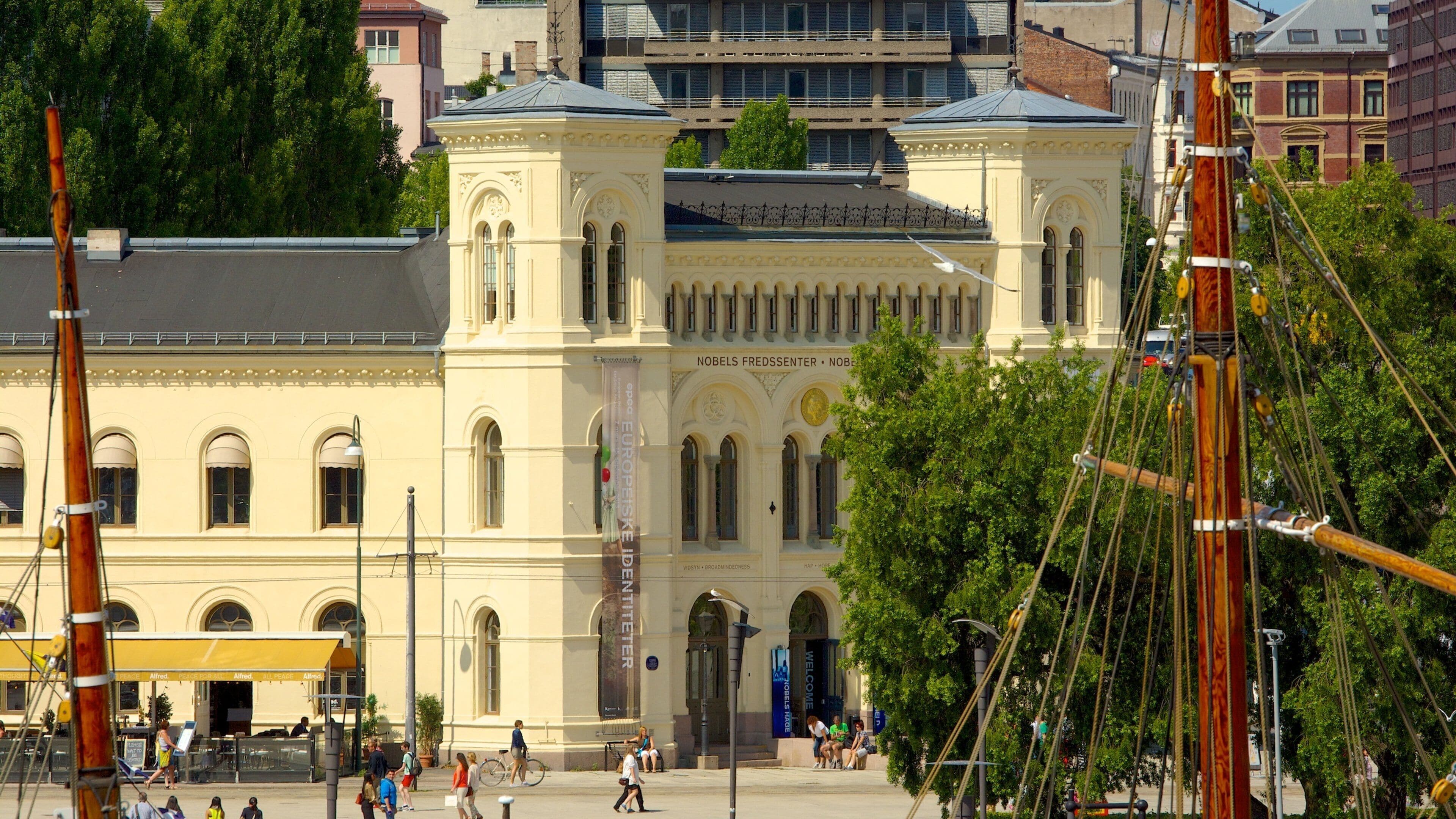 Nobel Peace Center featuring a city