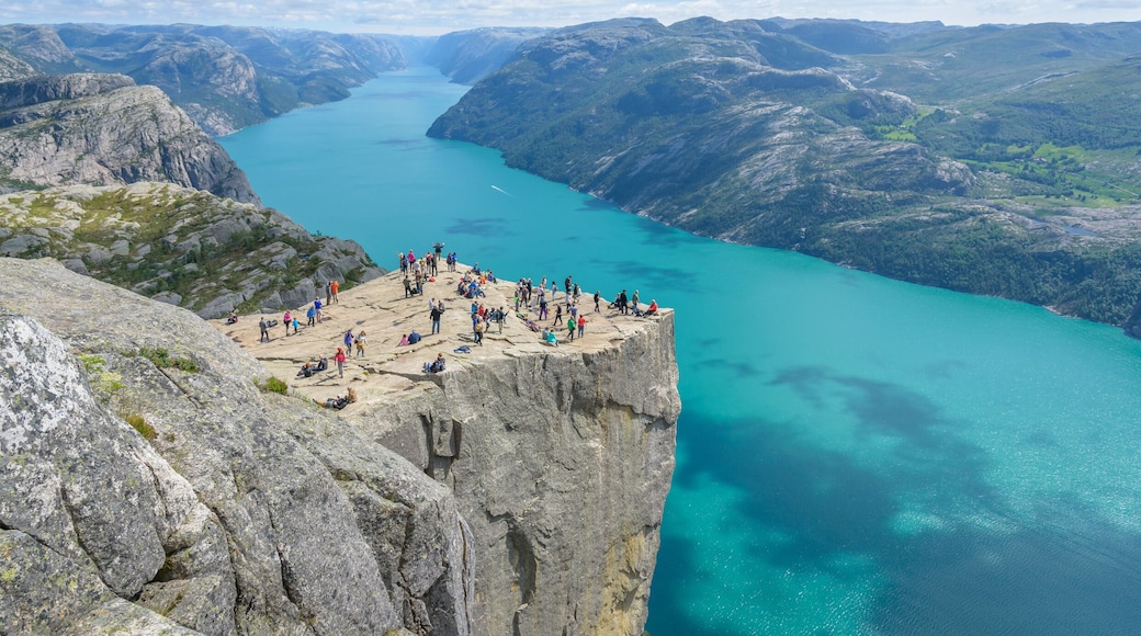 Famous cliff Pulpit Rock (Prekestolen) in Norway