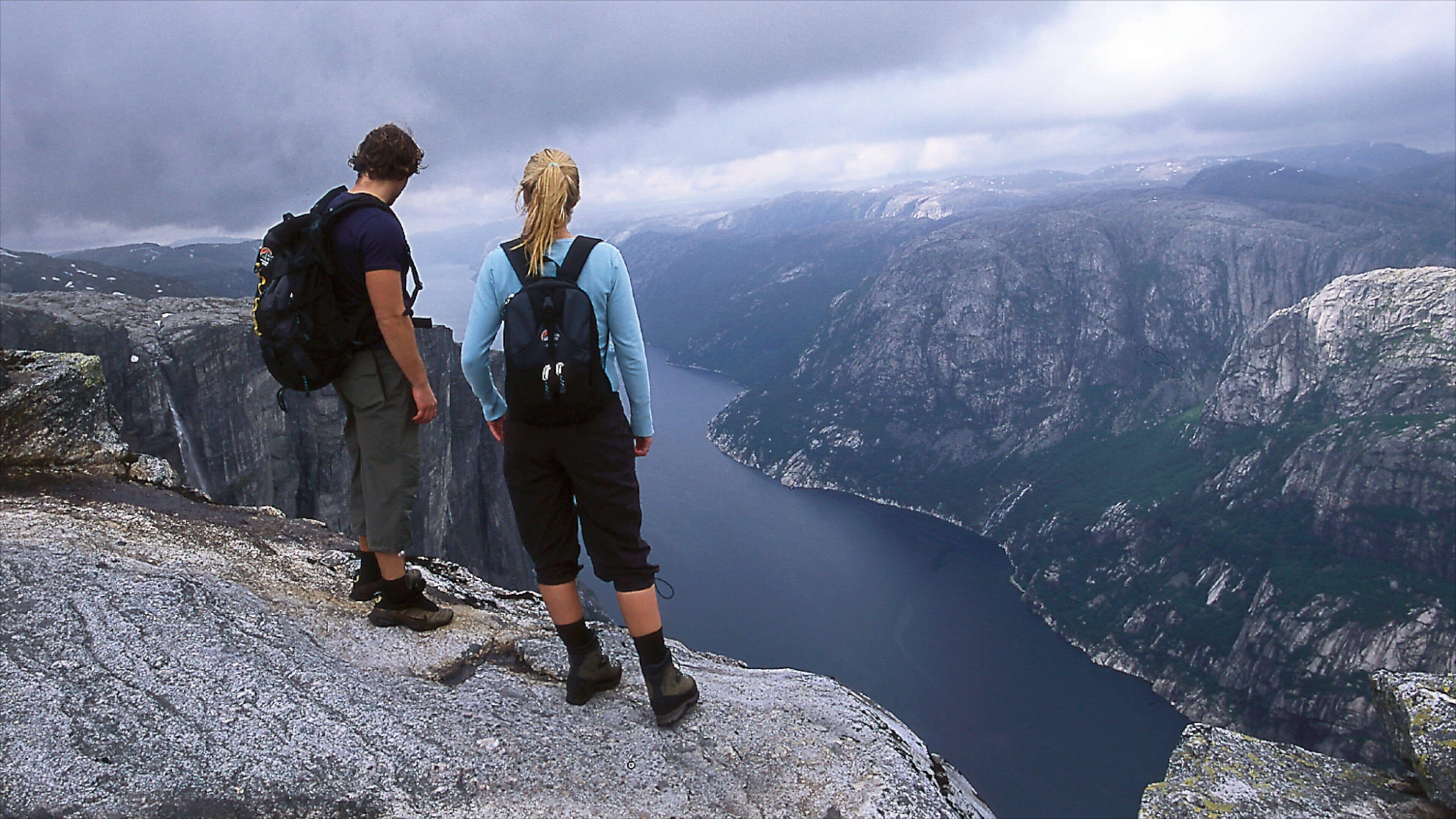 Kjerag which includes views, mountains and hiking or walking