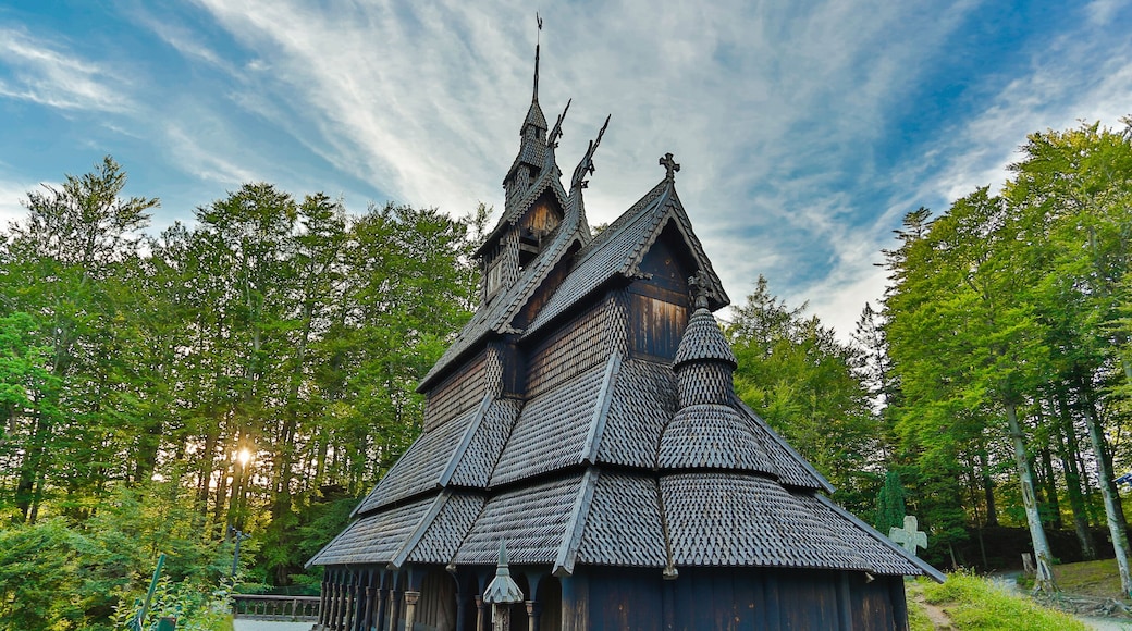 Fantoft stave church. Bergen, Norway.