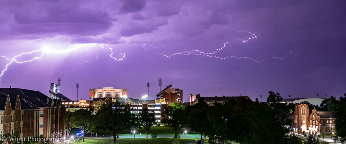Lightning over Norman, Oklahoma