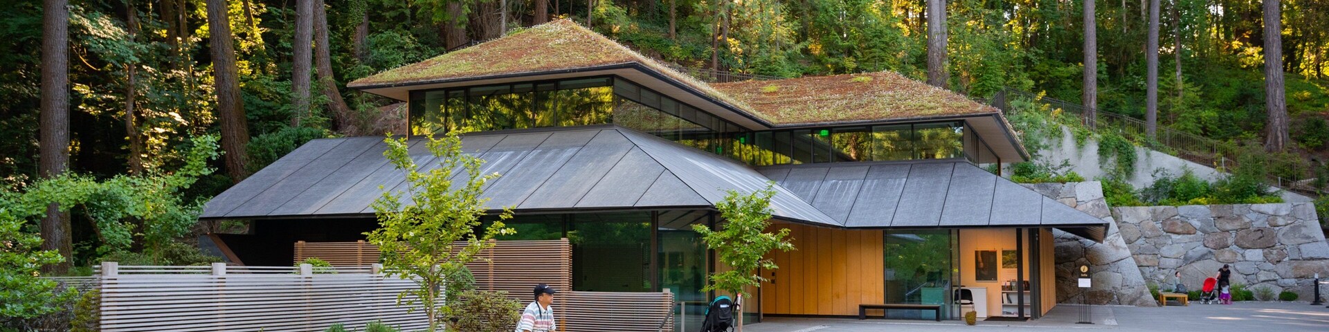 Portland Japanese Garden featuring a square or plaza and a garden