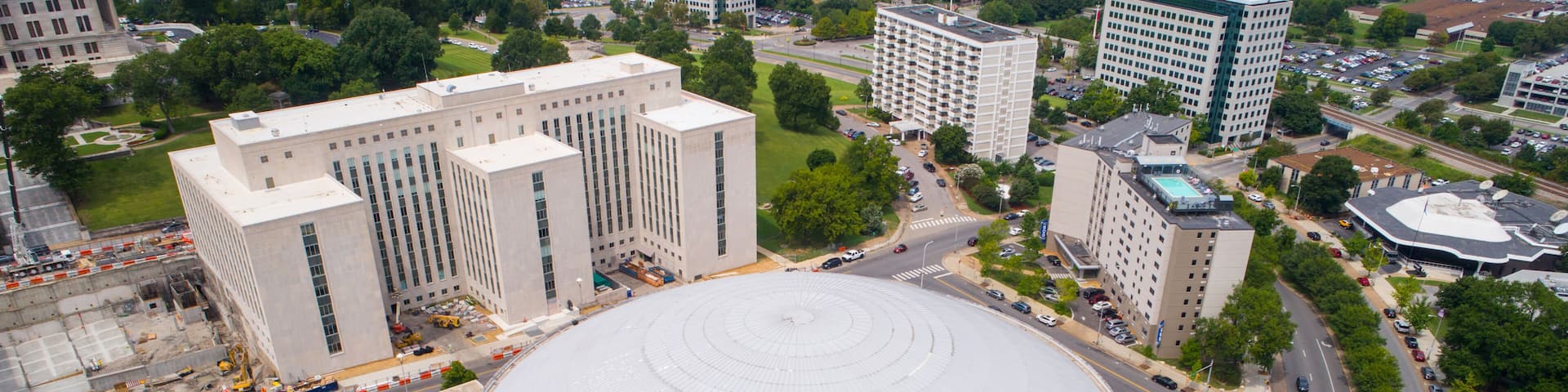 Aerial image Nashville Musicians Hall of Fame and Museum