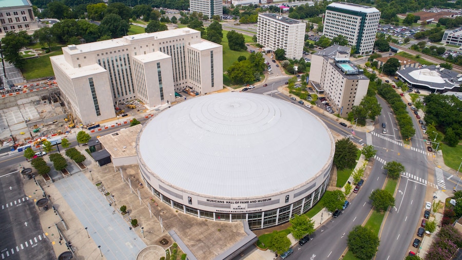 Aerial image Nashville Musicians Hall of Fame and Museum
