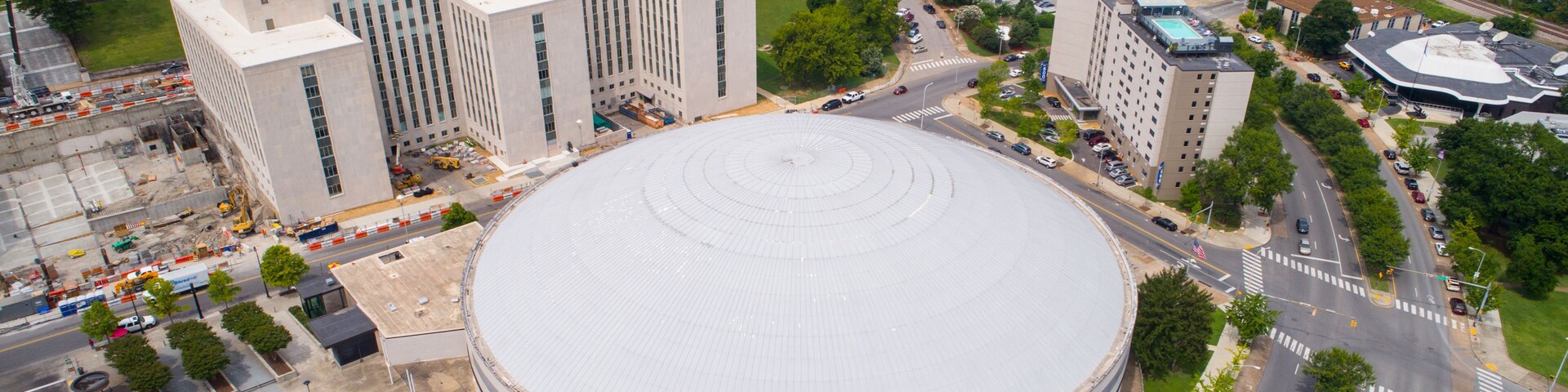 Aerial image Nashville Musicians Hall of Fame and Museum