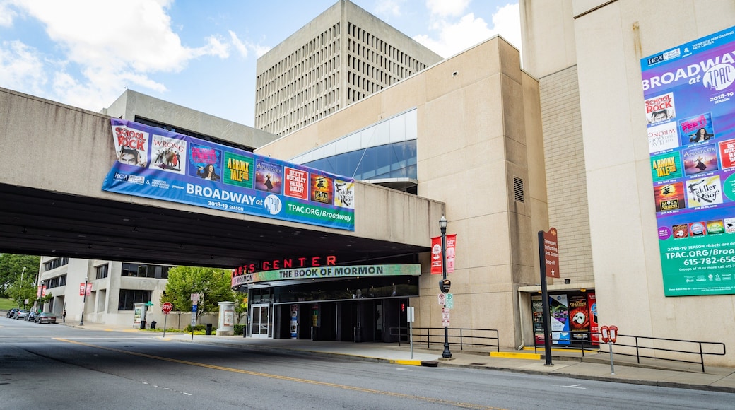 Tennessee Performing Arts Center which includes a city and signage