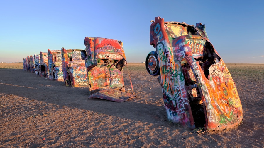 Amarillo, USA - 05 Novebmer, 2010 Art Installation Known as «Cadillac Ranch» in Amarillo, Texas, USA.