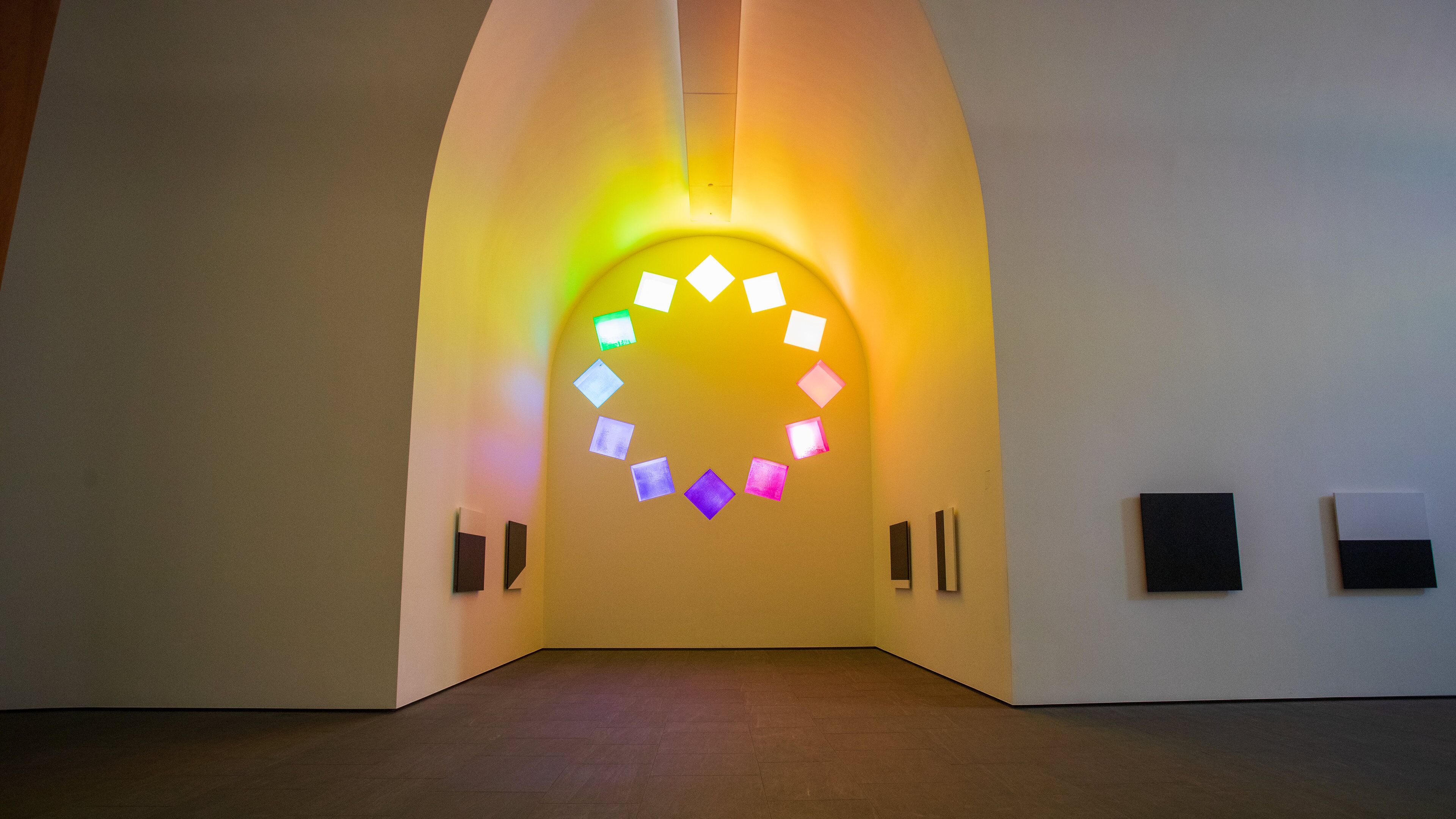 Blanton Museum of Art which includes art and interior views