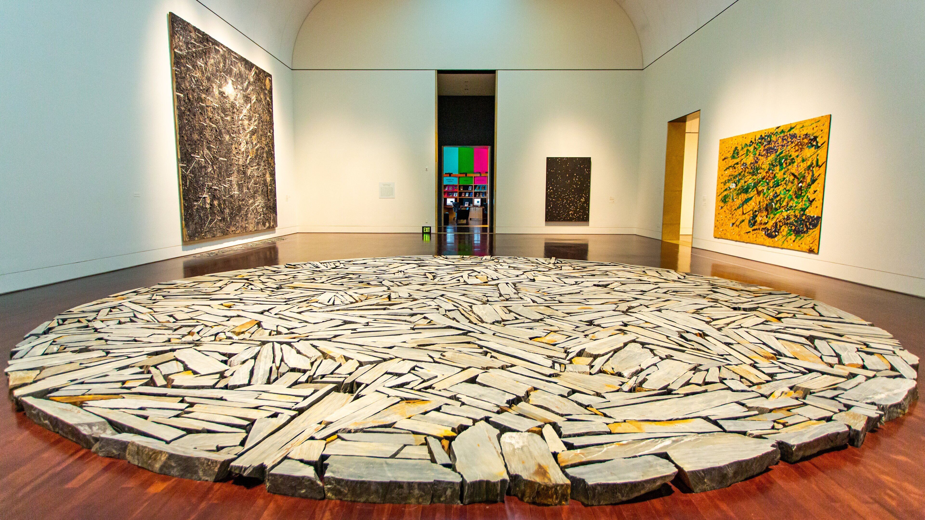 Blanton Museum of Art which includes art and interior views