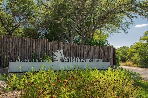 Lady Bird Johnson Wildflower Center showing signage