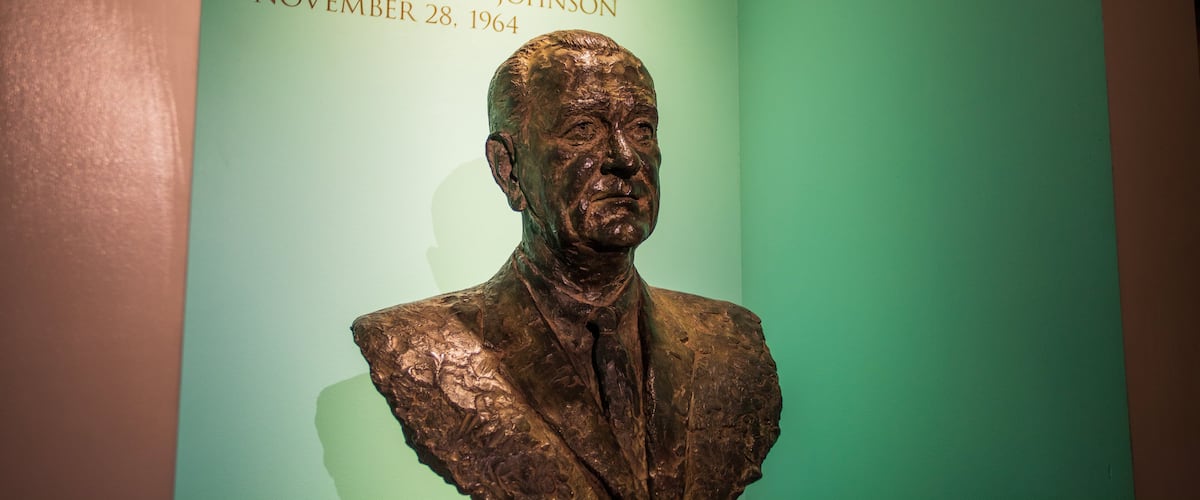LBJ Presidential Library showing interior views