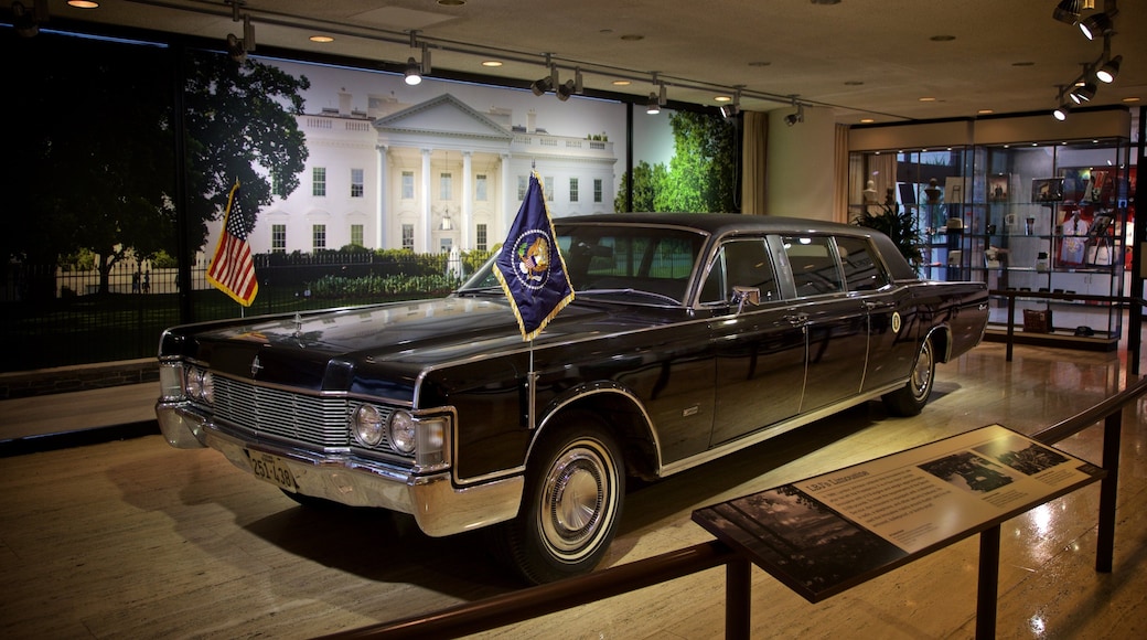 LBJ Presidential Library which includes interior views and heritage elements