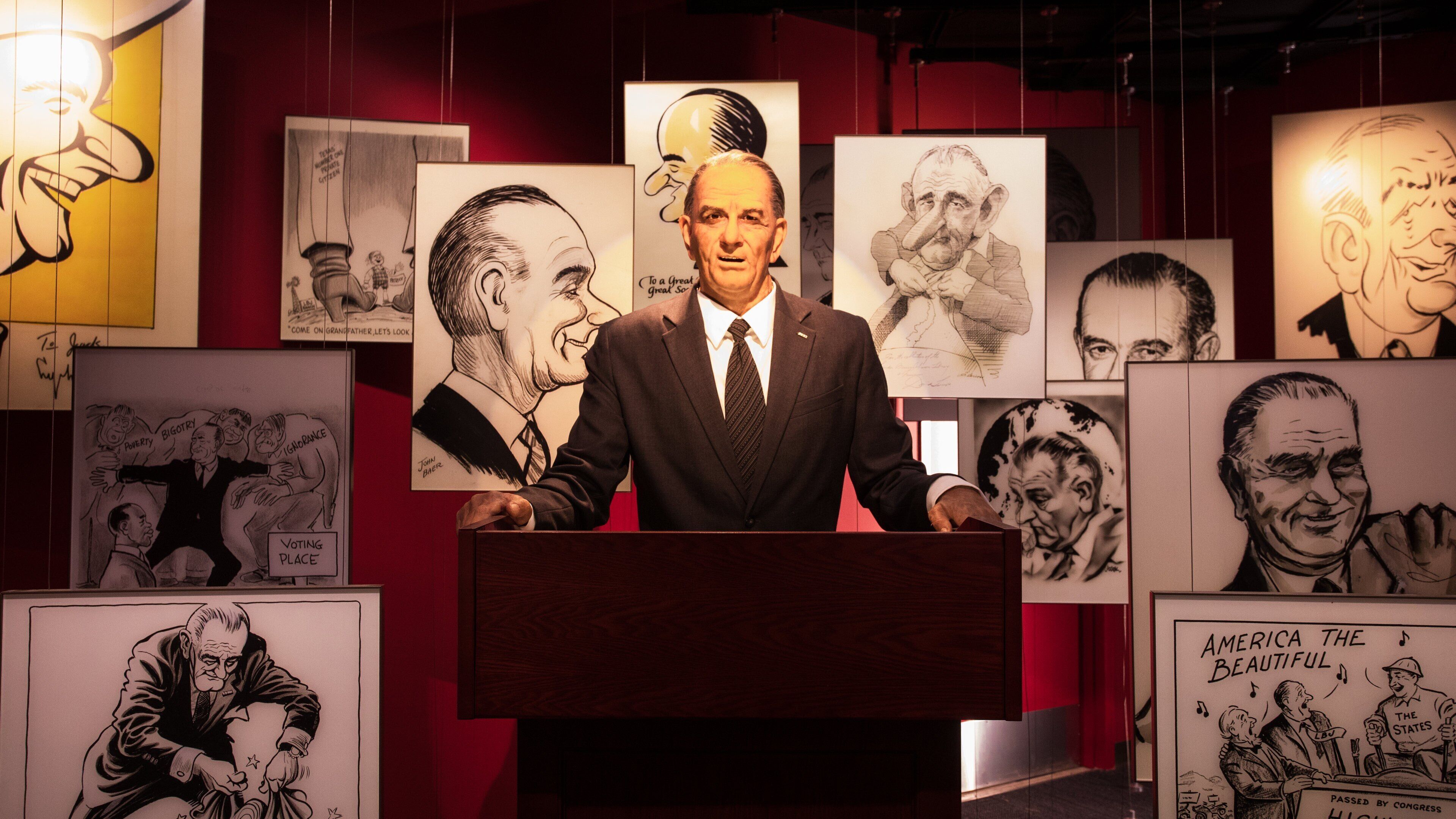 LBJ Presidential Library which includes interior views