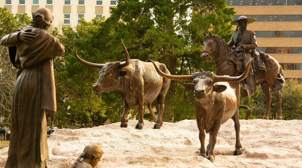 Austin featuring a statue or sculpture
