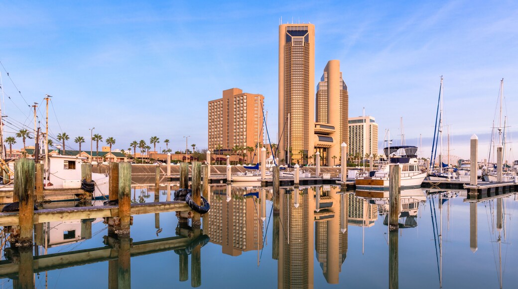 Corpus Christi, Texas, USA skyline on the bay.