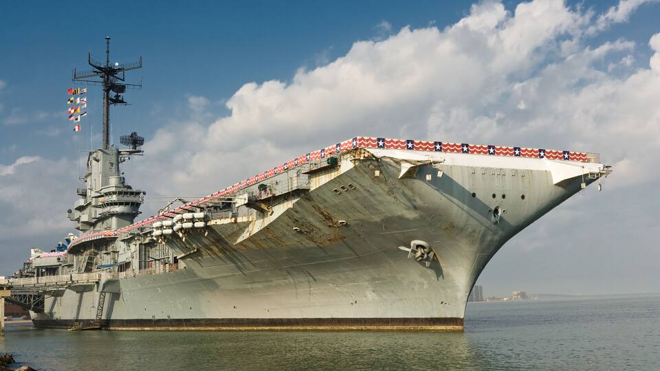 USS Lexington Aircraft Carrier at Corpus Christi, Texas at the G