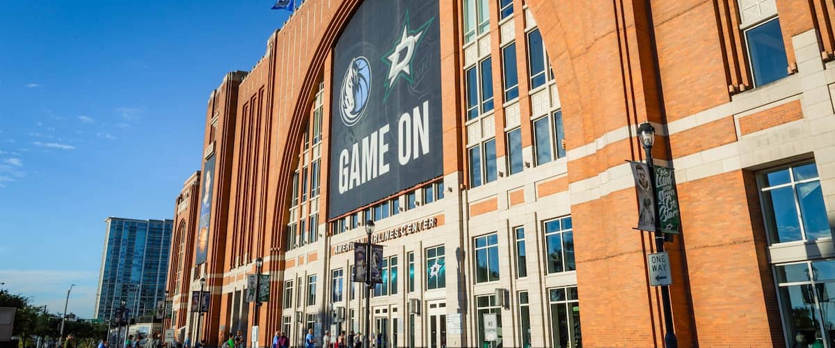 American Airlines Center which includes signage