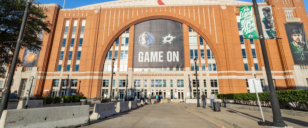 American Airlines Center showing signage