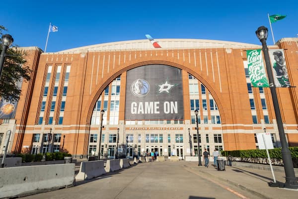 American Airlines Center showing signage