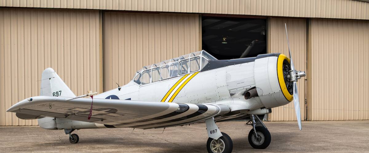North American AT-6-SNJ Texan World War 2 Military Aircraft Cavanaugh Flight Museum Addison Texas