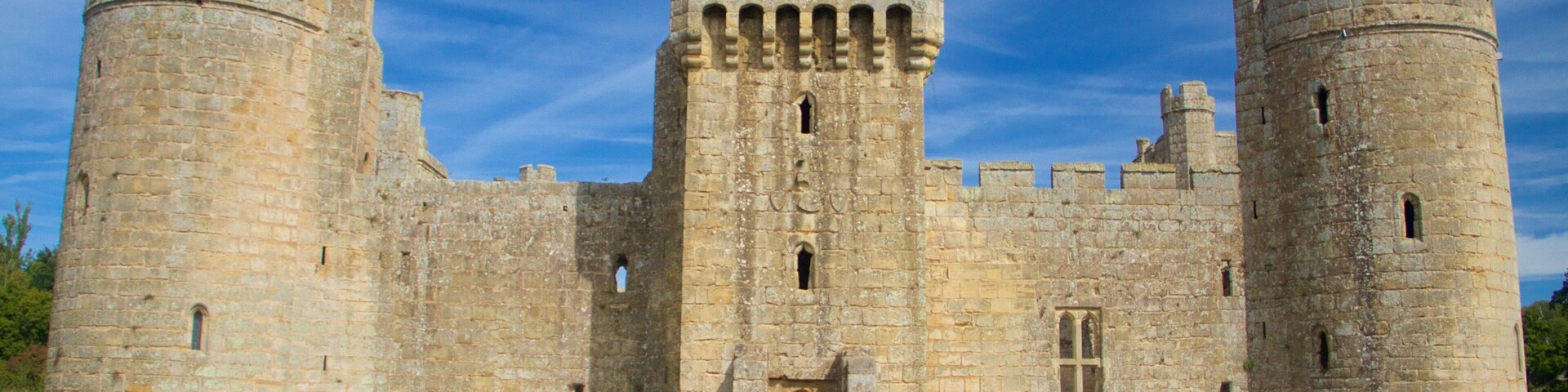 Bodiam Castle featuring chateau or palace and heritage elements