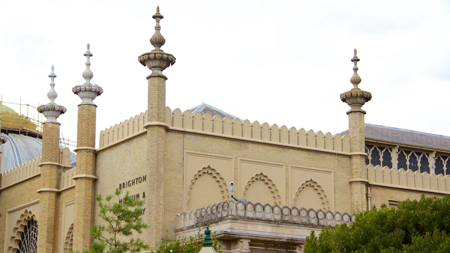 Brighton Royal Pavilion mostrando patrimonio de arquitectura y elementos del patrimonio