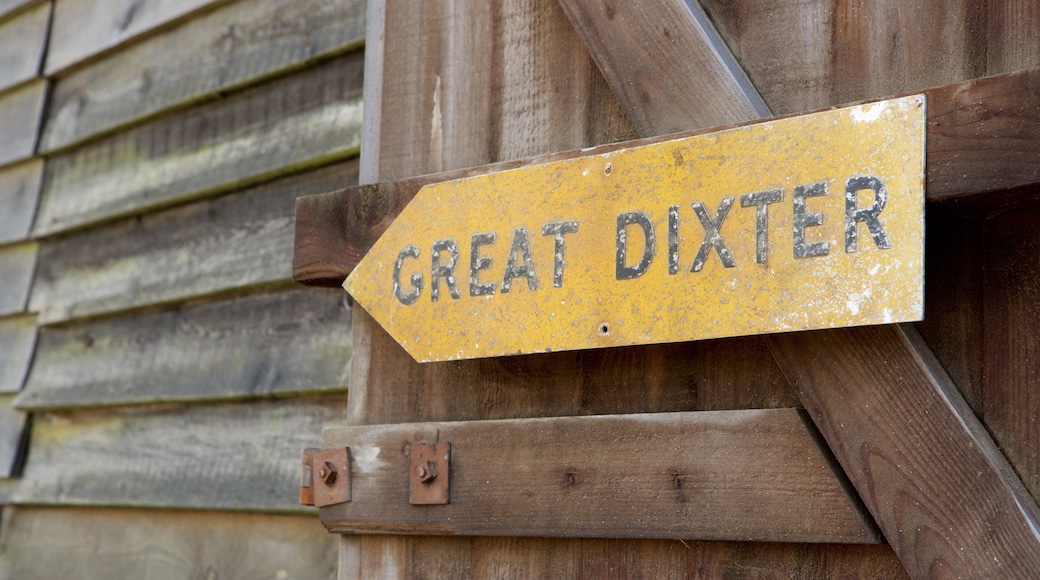 Great Dixter House and Gardens which includes signage