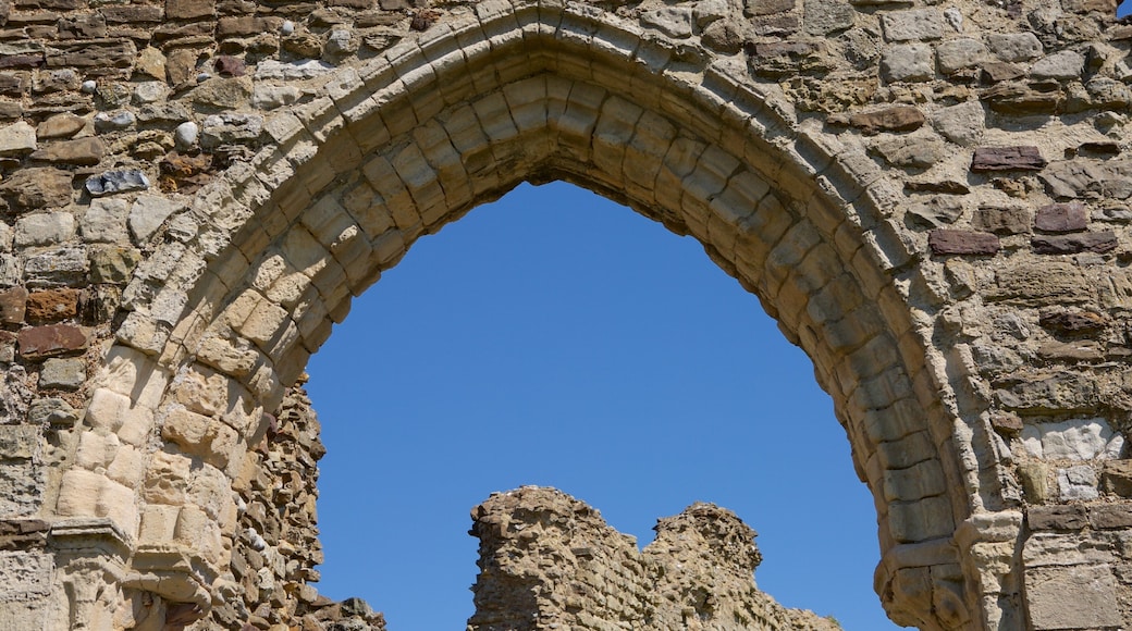 Hastings Castle showing heritage elements and a ruin