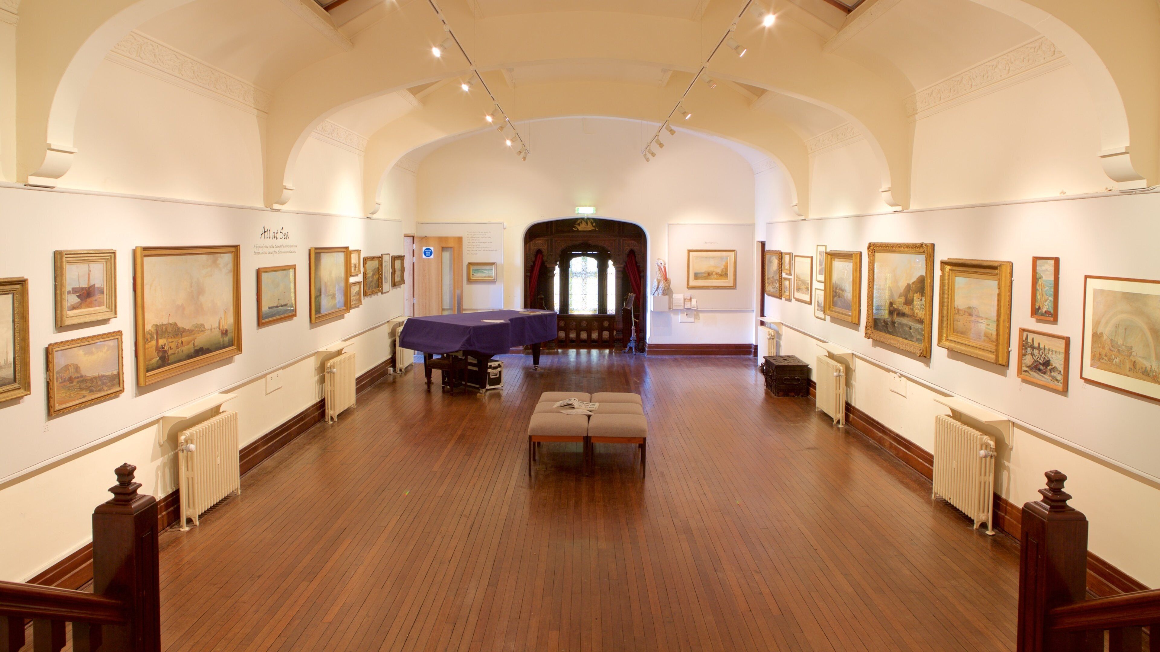 Hastings Museum and Art Gallery featuring interior views