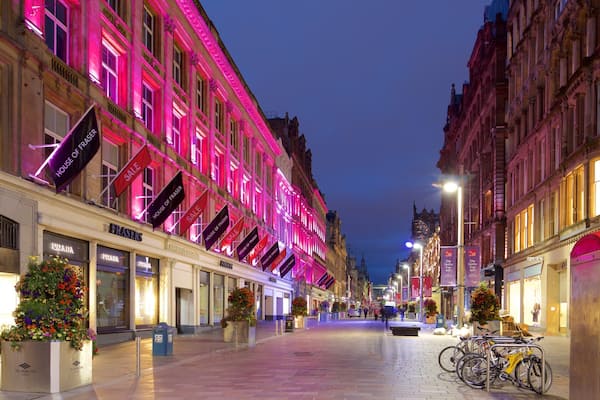 Buchanan Street which includes street scenes and night scenes