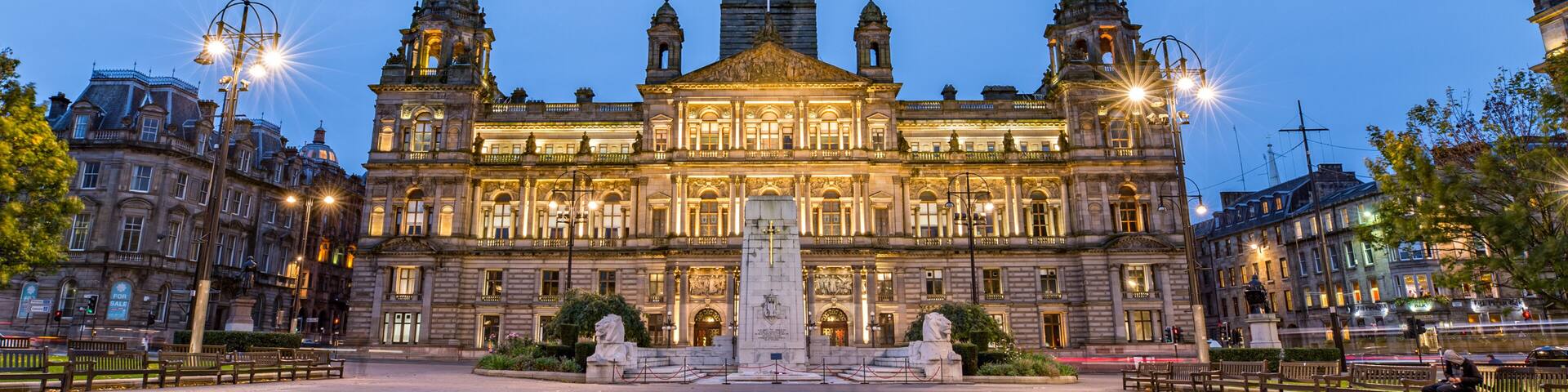 George Square in Glasgow at Night