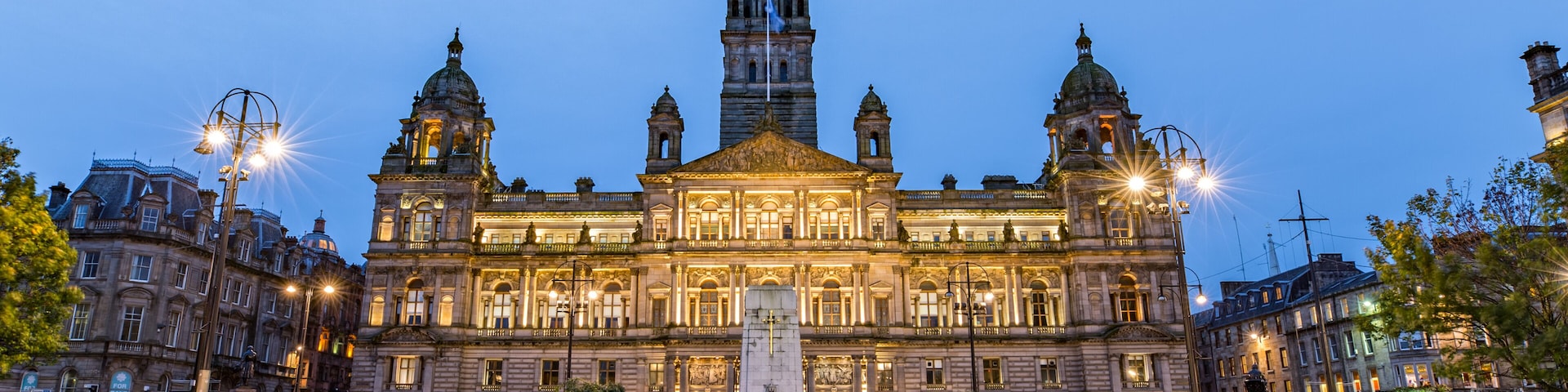 George Square in Glasgow at Night