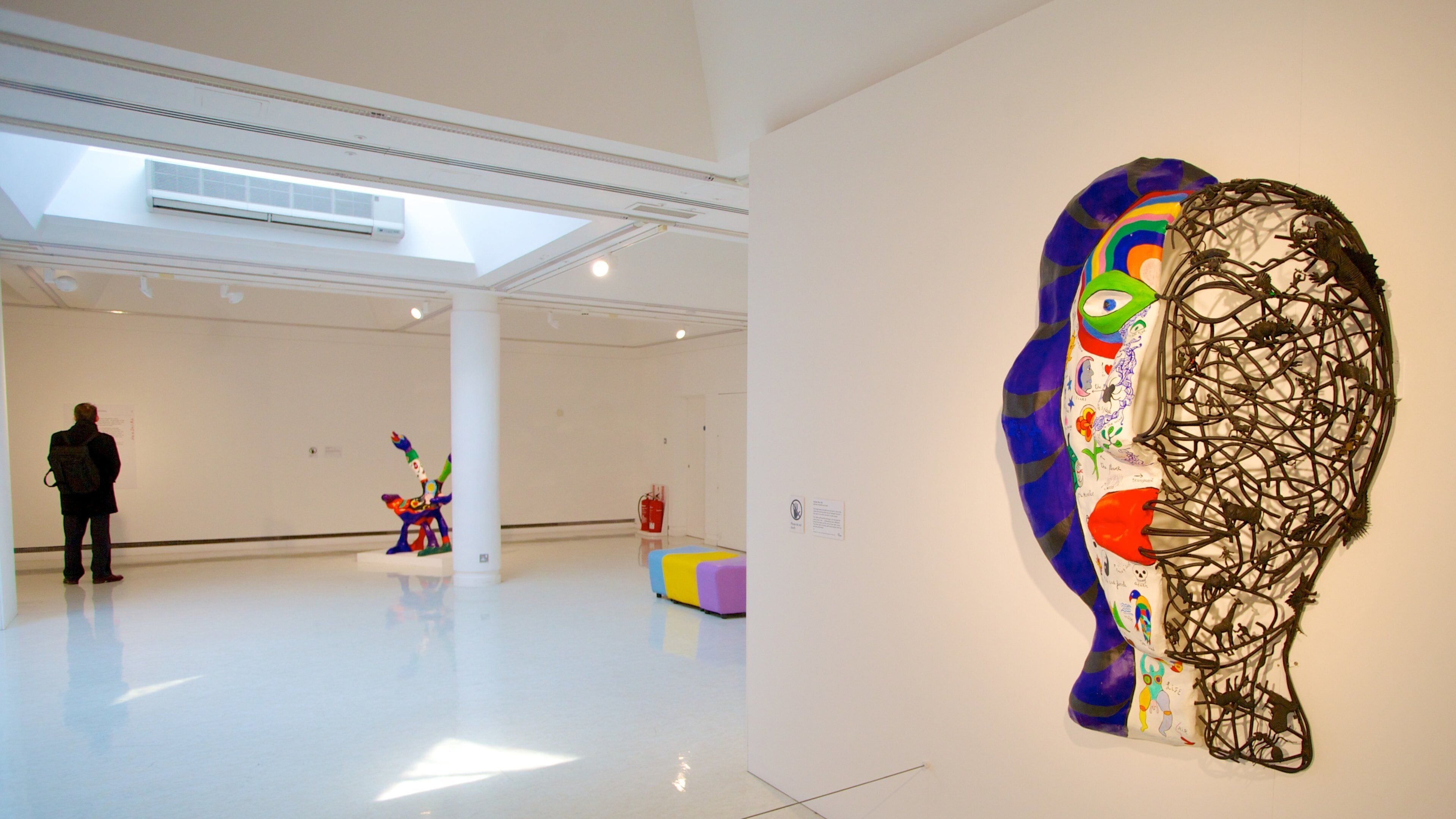 Gallery of Modern Art showing art and interior views as well as an individual male